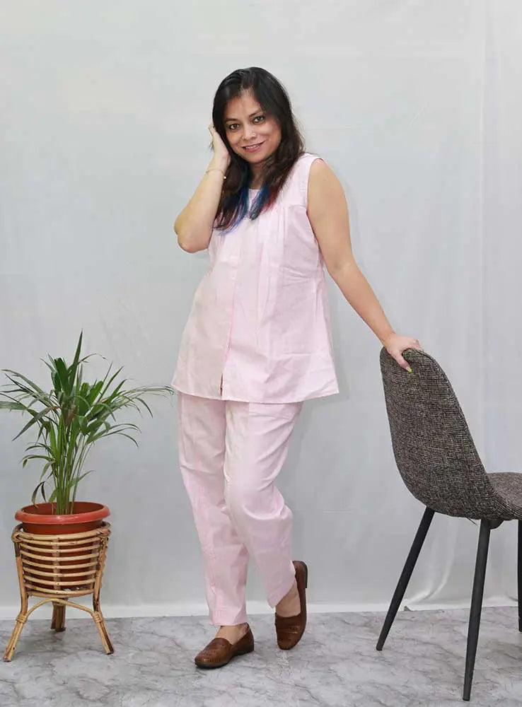 Baby Pink Linen Co-Ord Set