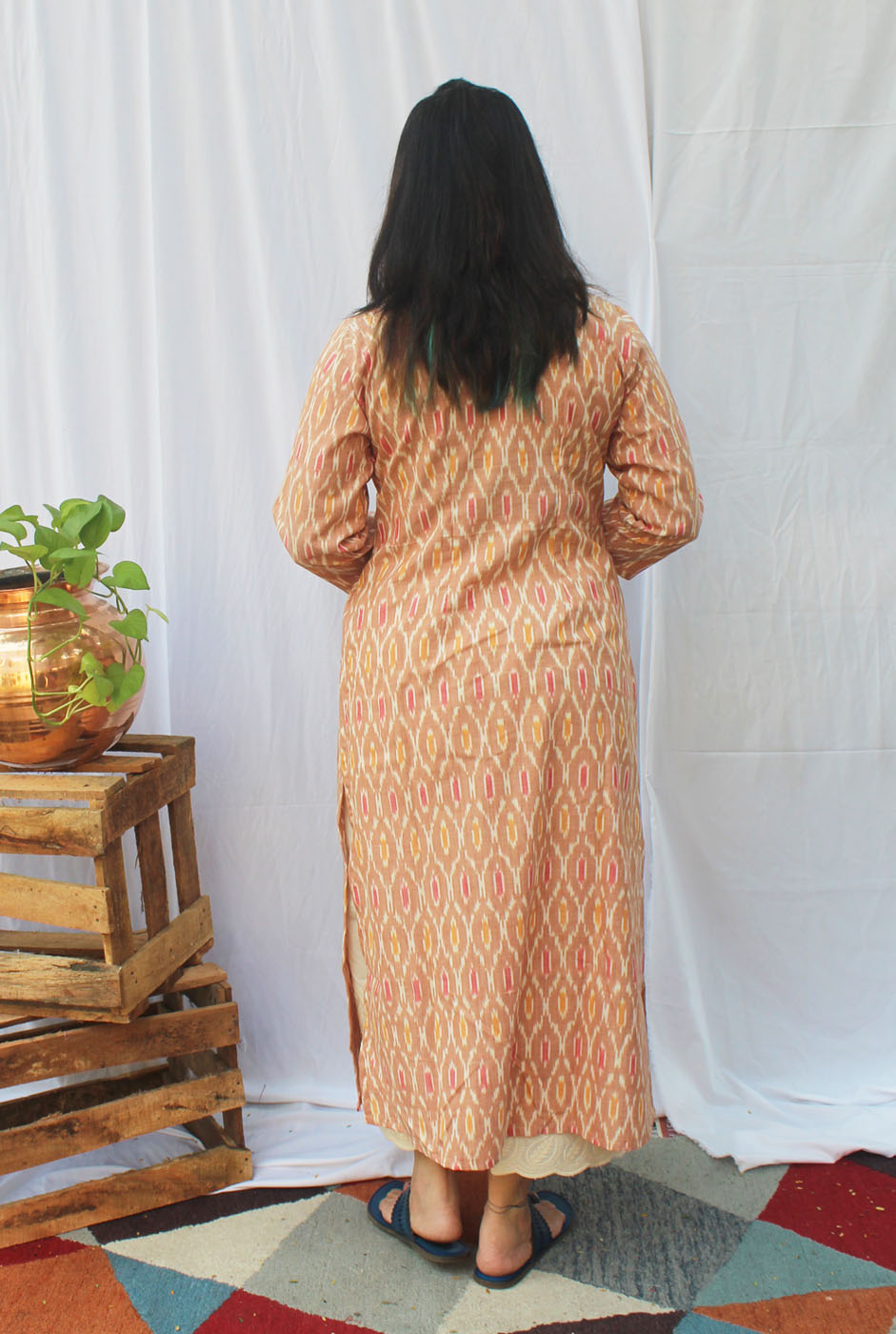 Exclusive Ikat Kurti With Yoke