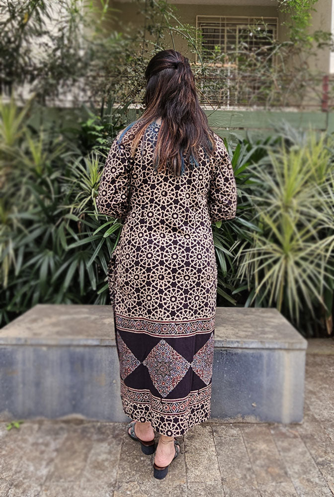 Straight Cut Designer Ajrakh Kurti (G)
