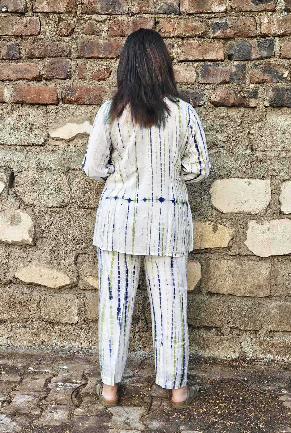 Stylish Shibori Modal white Co-Ord Set