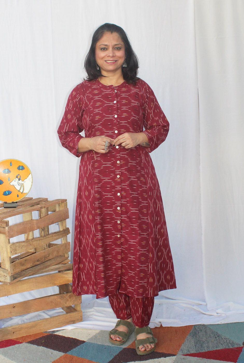 Ikat Cotton Co-Ord Set 1