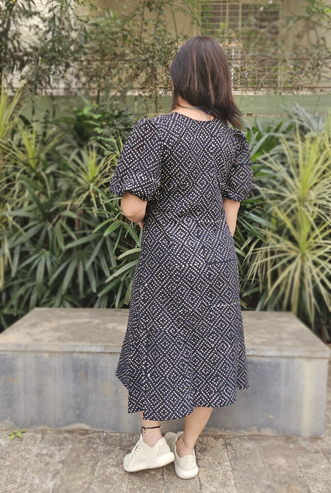 Black Cotton Dress with lining