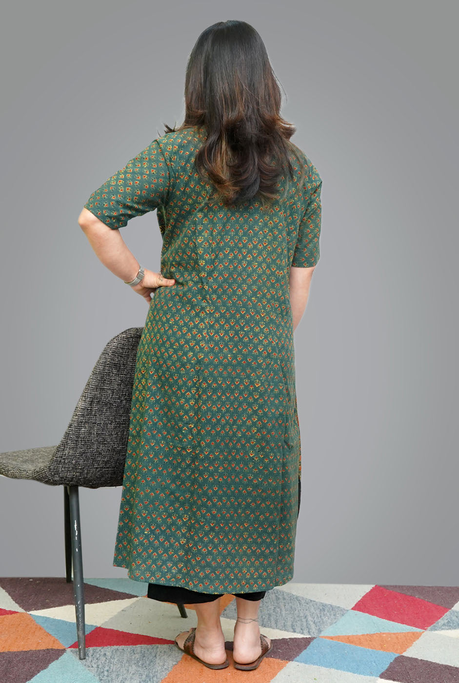 Designer Anti-Fit Ajrakh Kurti