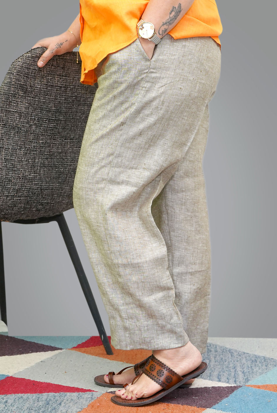 Khadi Color Linen Pant