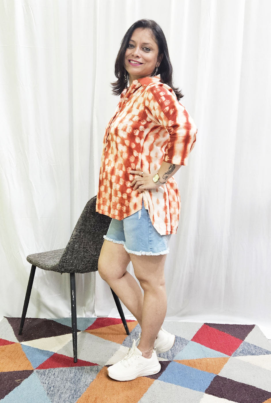 Straight Fit Kurti with Dupatta A
