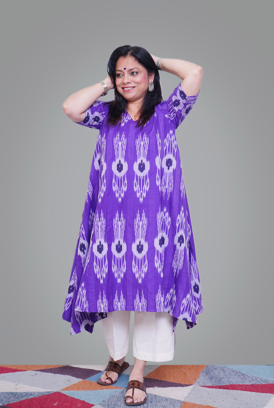 Exclusive Ikat Anti-Fit Kurti Naksh For You Exclusive Ikat Anti-Fit Kurti Naksh For You