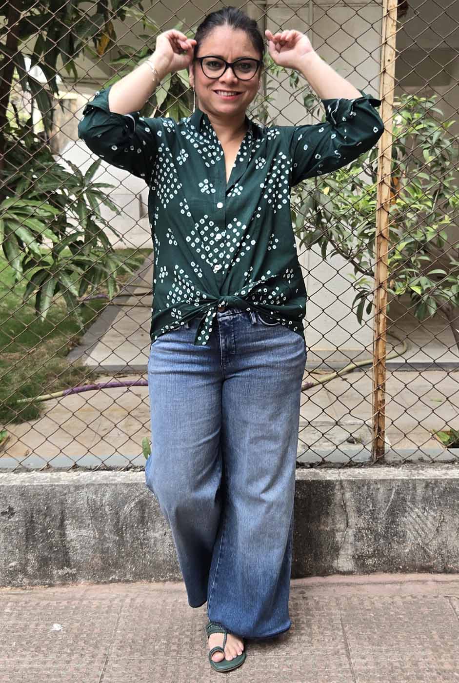 Green Bandhani Shirt