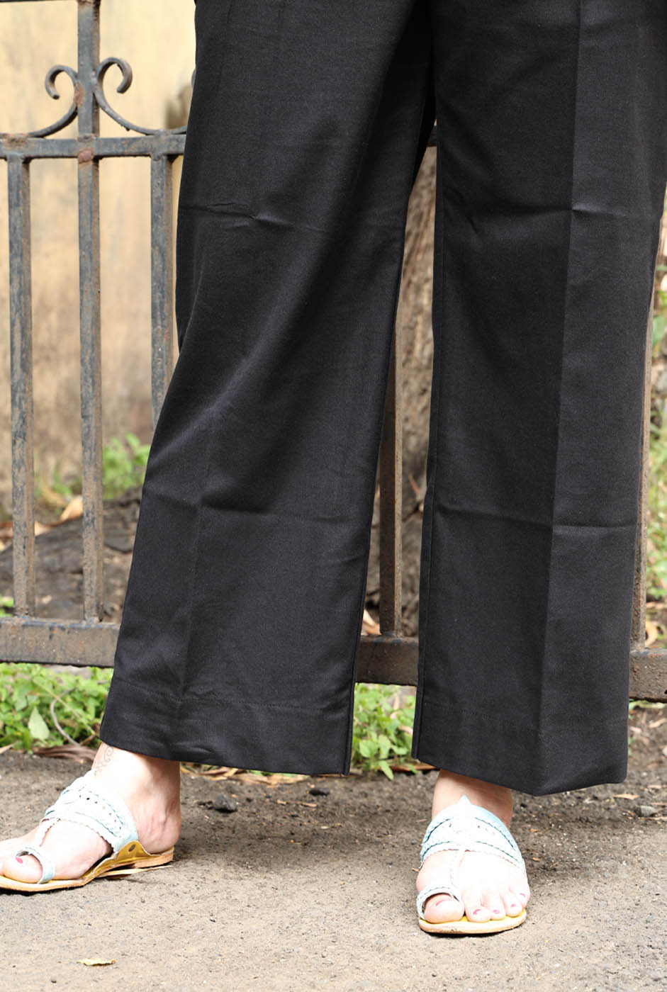 Black Handloom Pant