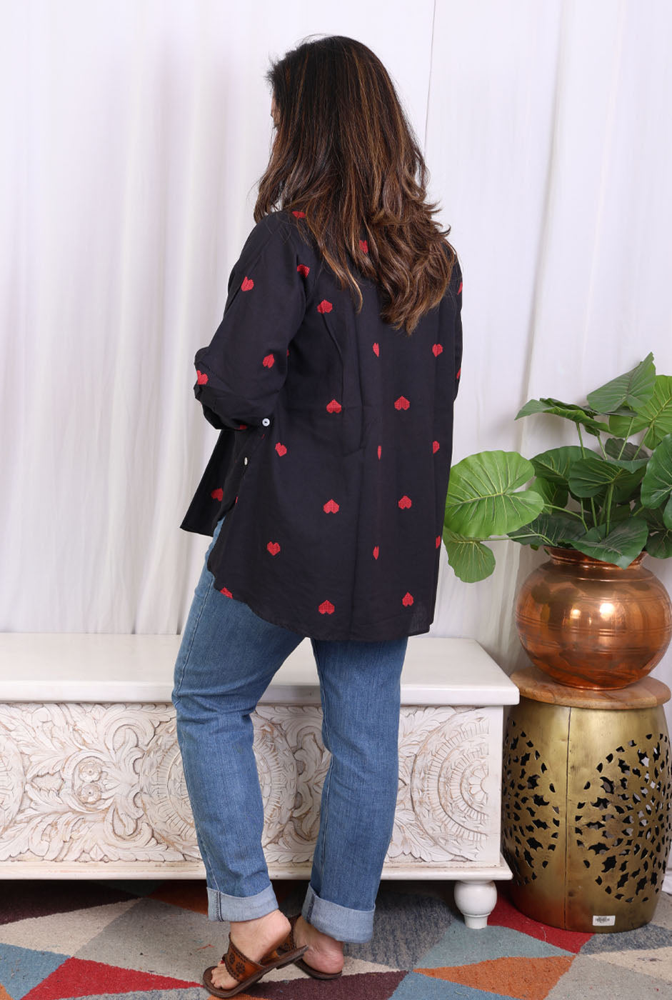 Black Handloom cotton Shirt