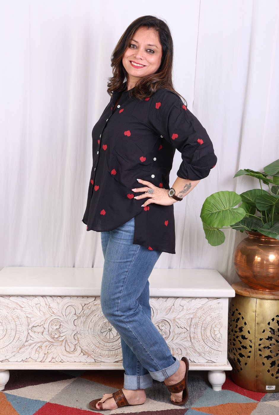 Black Handloom cotton Shirt
