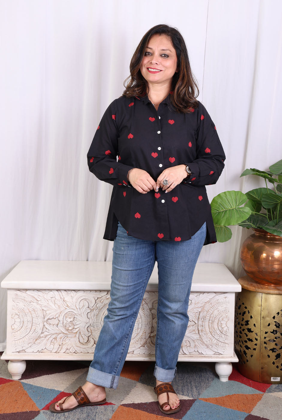 Black Handloom cotton Shirt