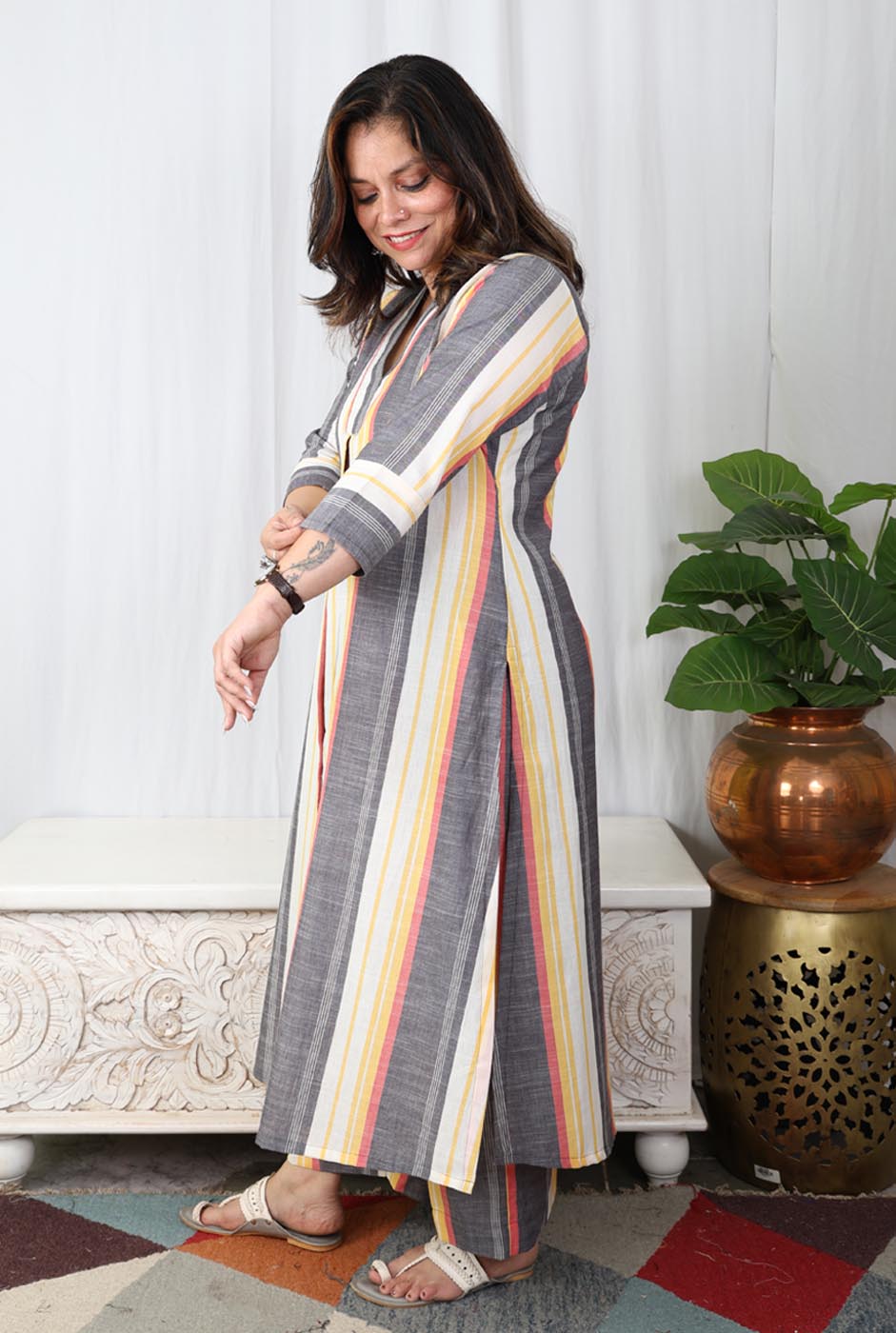 Striped Cotton Co-ord Set