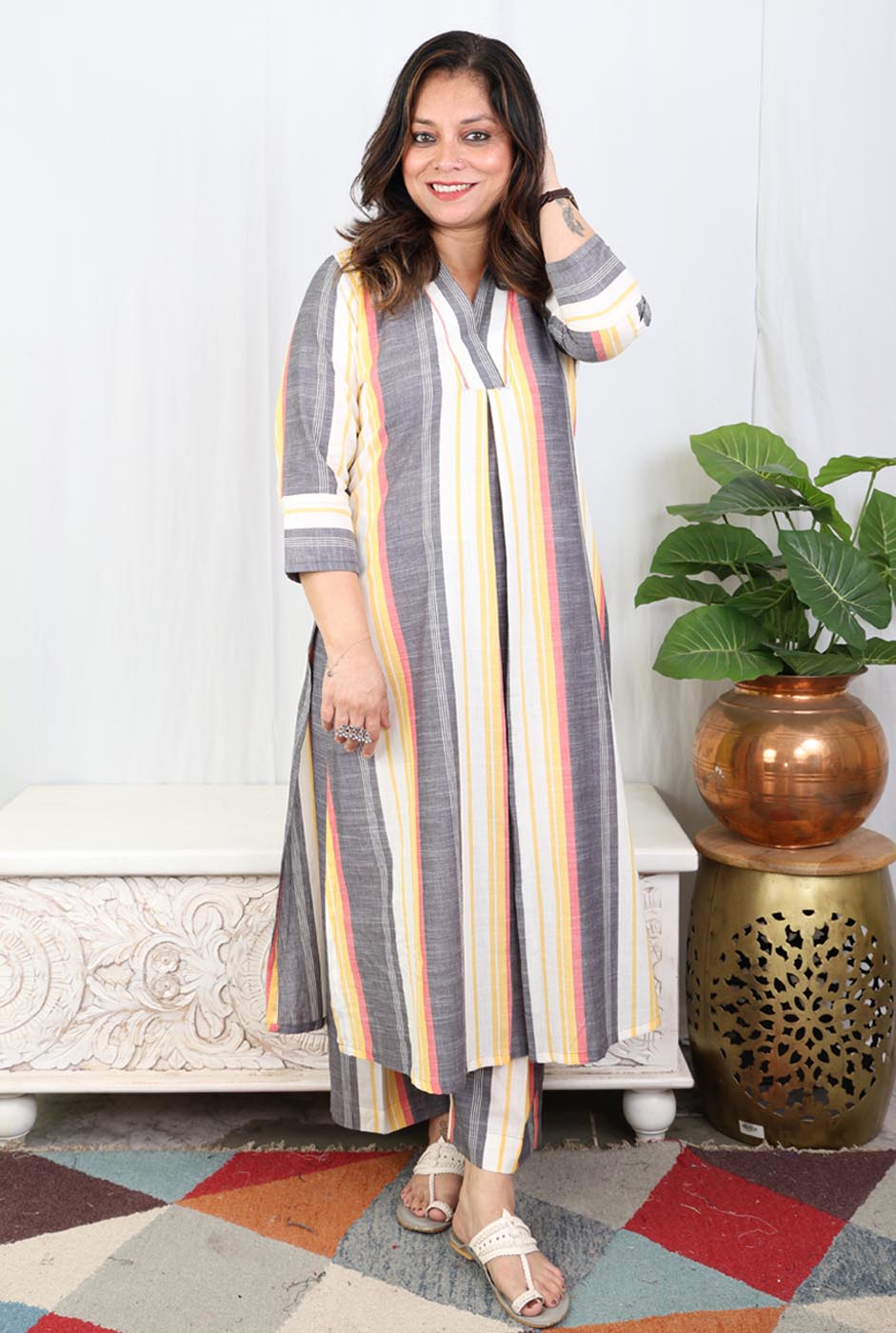 Striped Cotton Co-ord Set