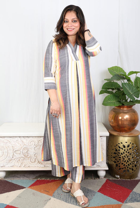 Striped Cotton Co-ord Set
