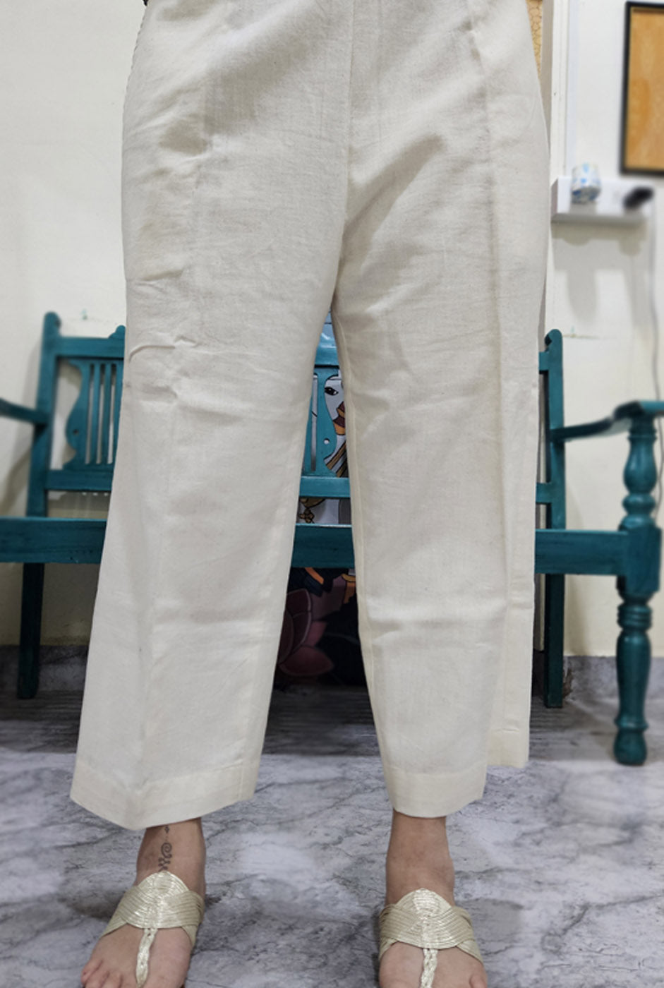 Ivory Handloom Pant