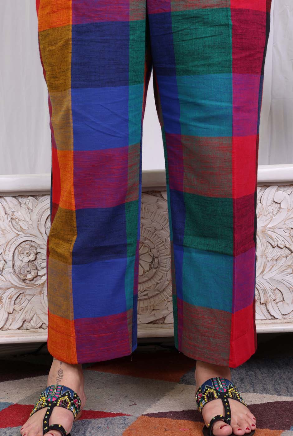 Multicolor Handloom Pant