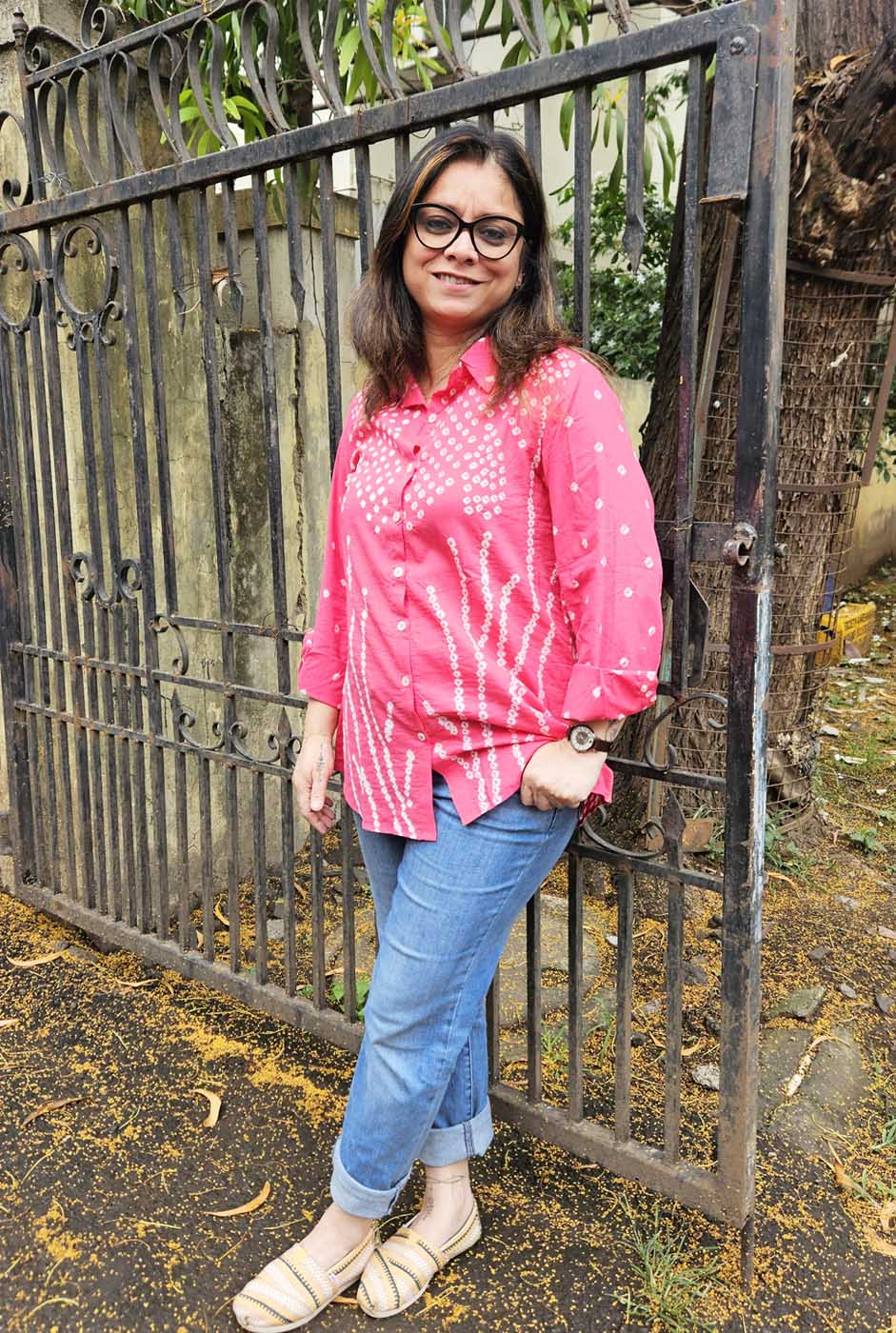 Pink Bandhani Shirt