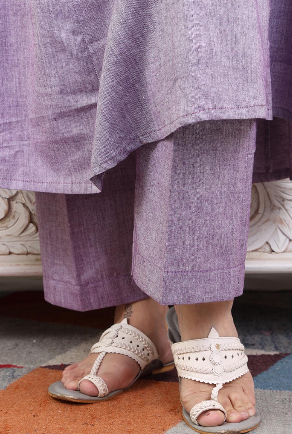 Purple Handloom Pant
