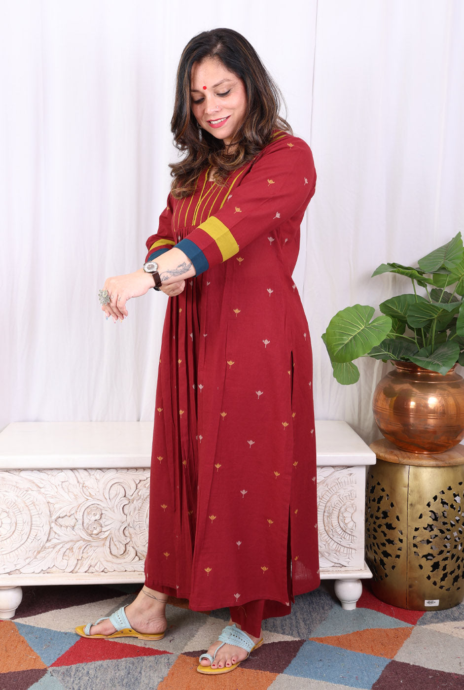 Nazakat Handloom Cotton Co-Ord Set