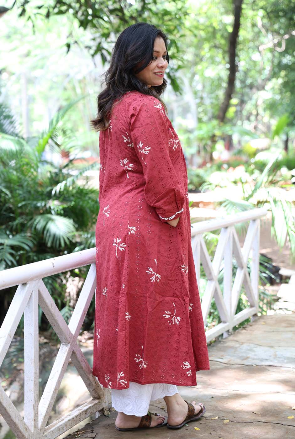 Meher Hand Block Schiffli Kurti/ Dress