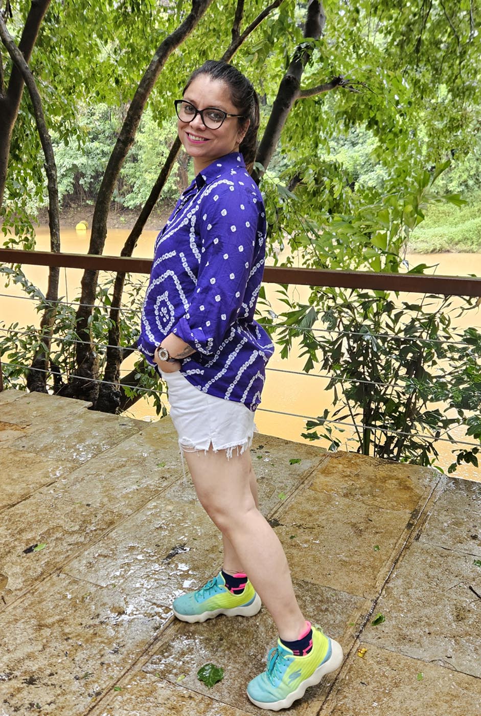 Royal Blue Bandhani Shirt