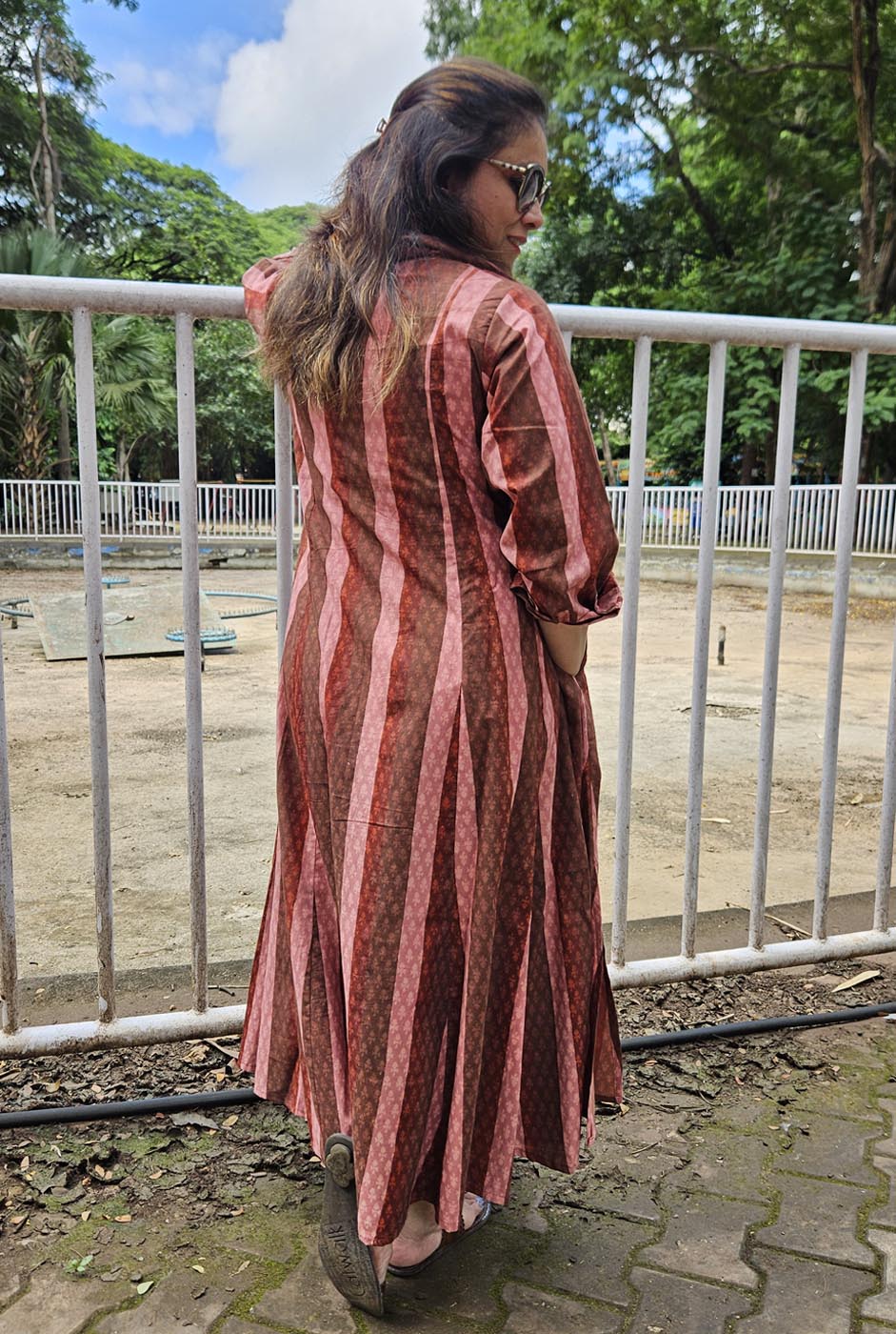 Handcrafted Dabu Print Shirt Dress in Cotton