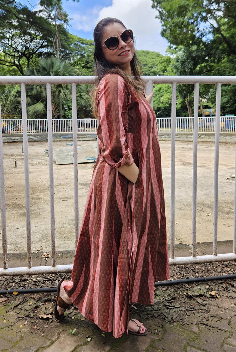 Handcrafted Dabu Print Shirt Dress in Cotton