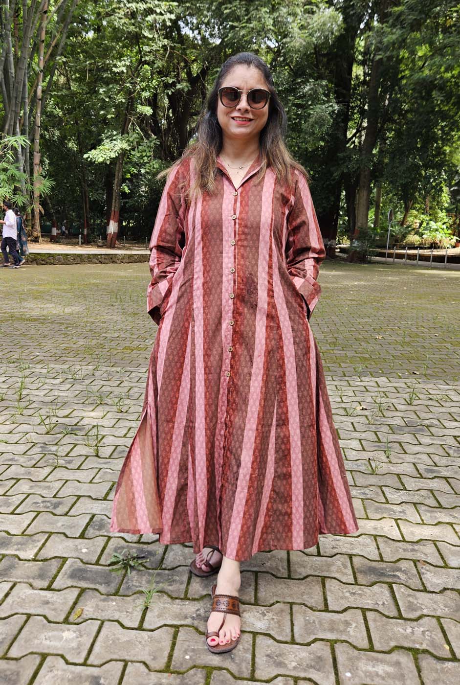Handcrafted Dabu Print Shirt Dress in Cotton