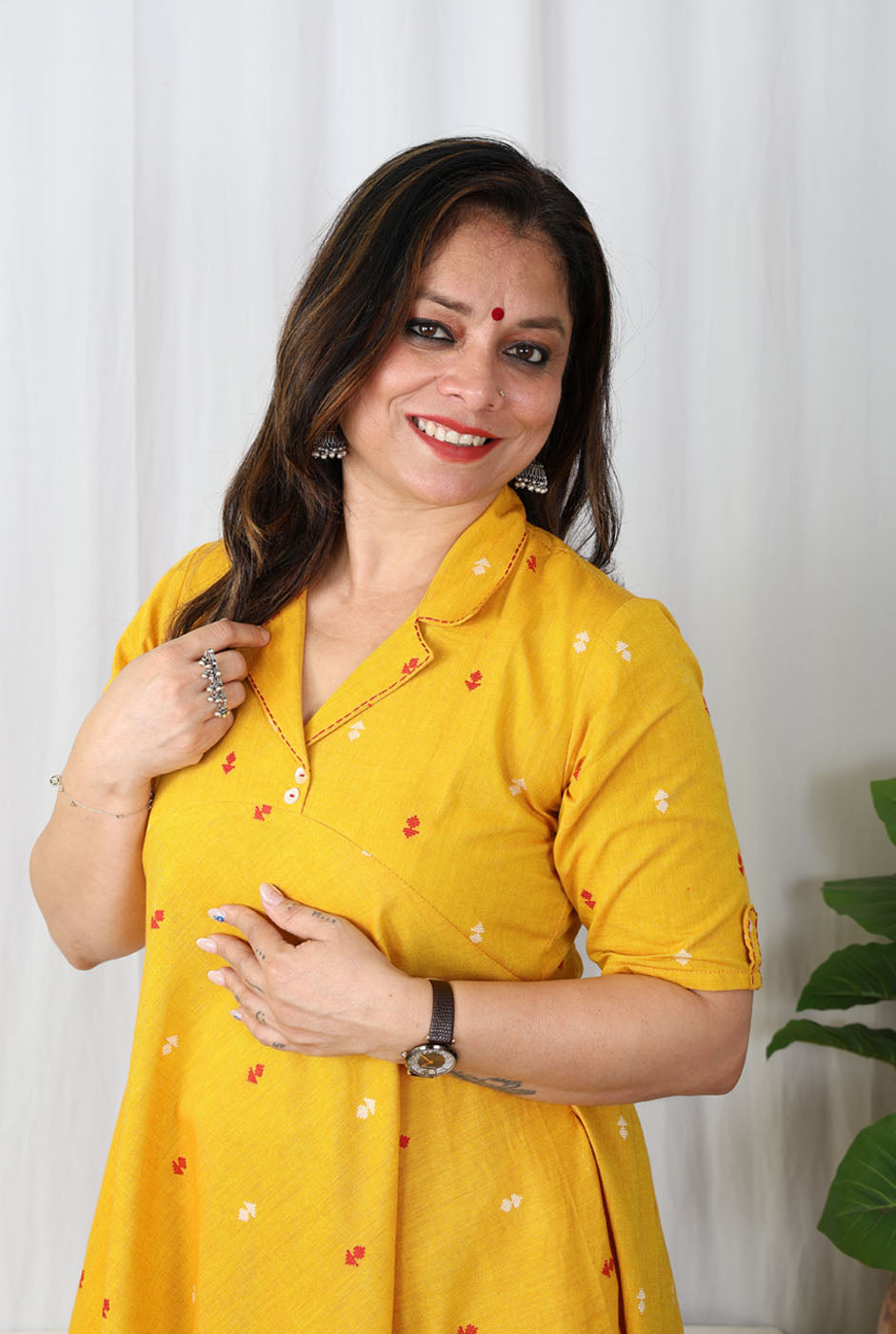 Nazakat Yellow Umbrella Kurta