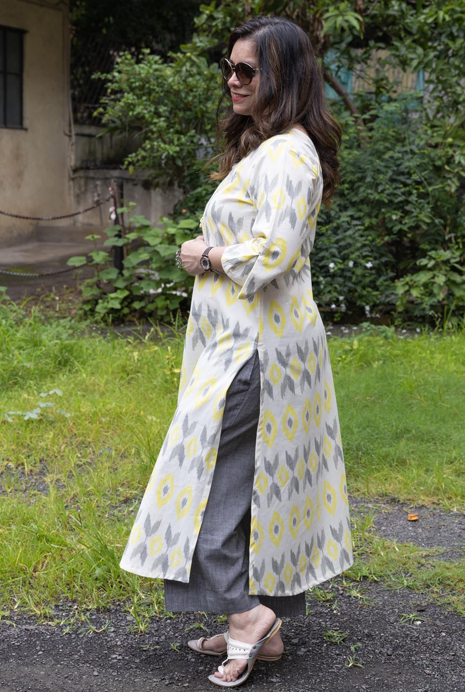 Exclusive Uzbek Ikat Cotton Kurta