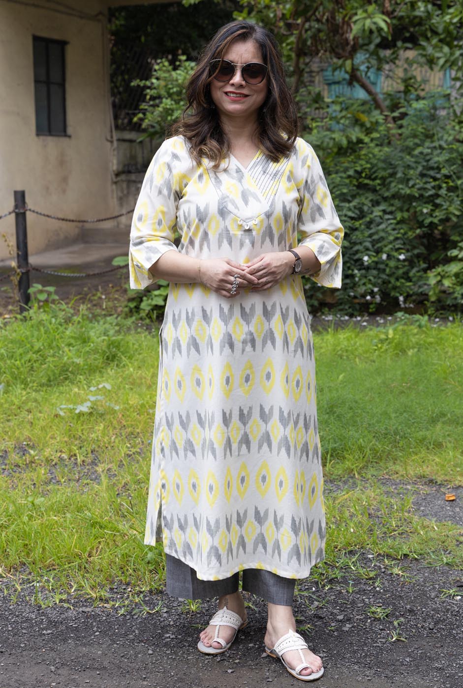 Exclusive Uzbek Ikat Cotton Kurta