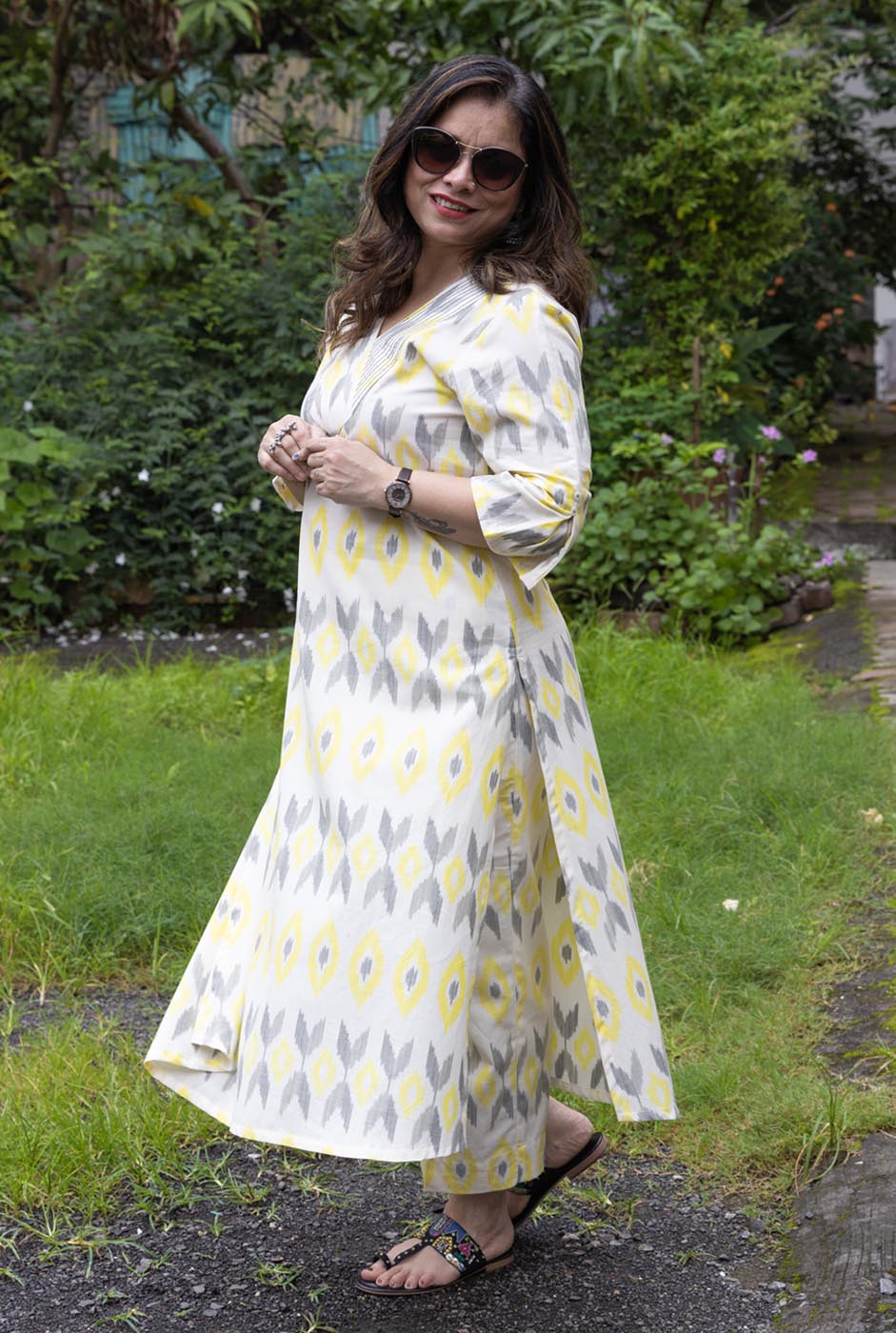 Exclusive Uzbek Ikat Cotton Kurta