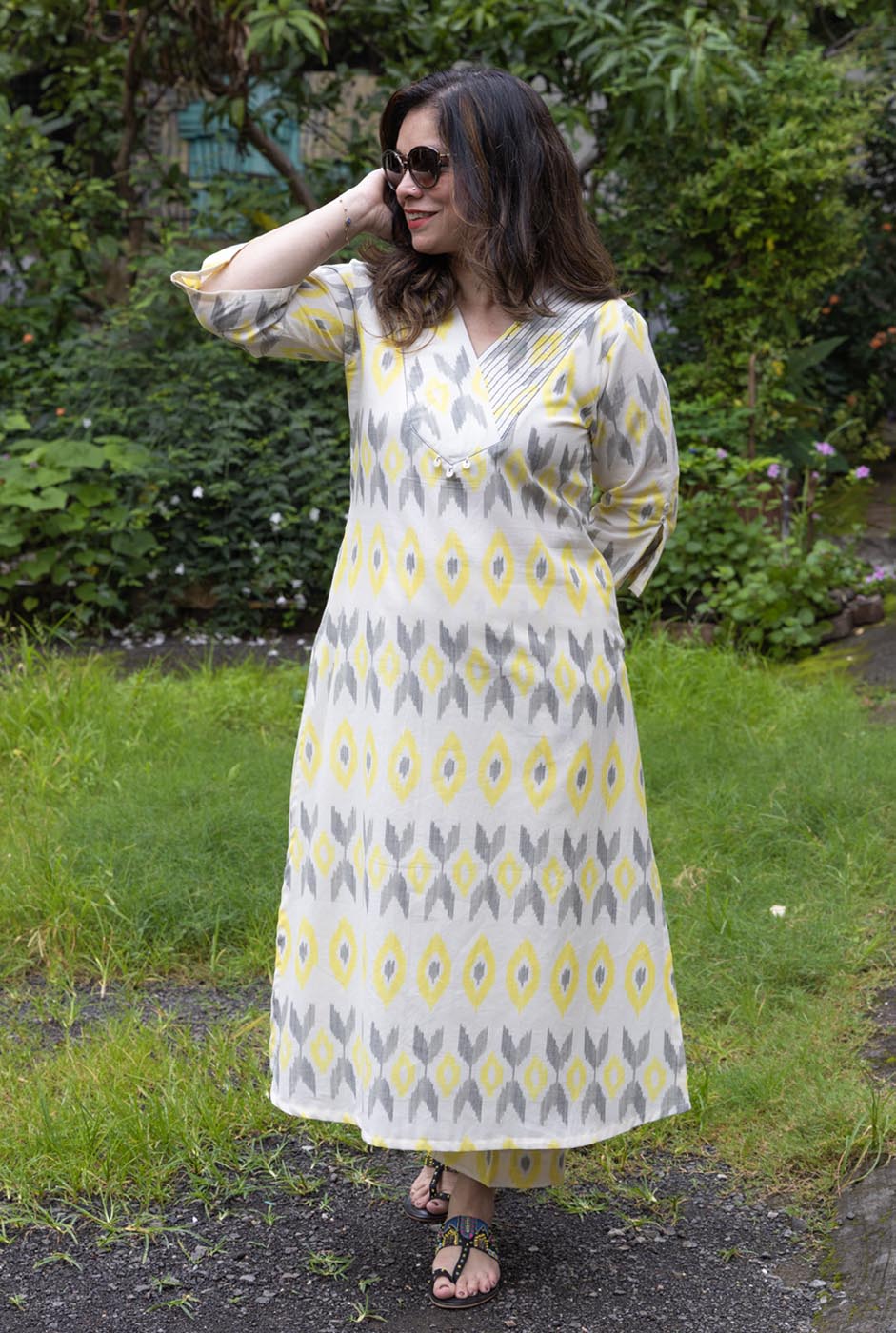 Exclusive Uzbek Ikat Cotton Kurta