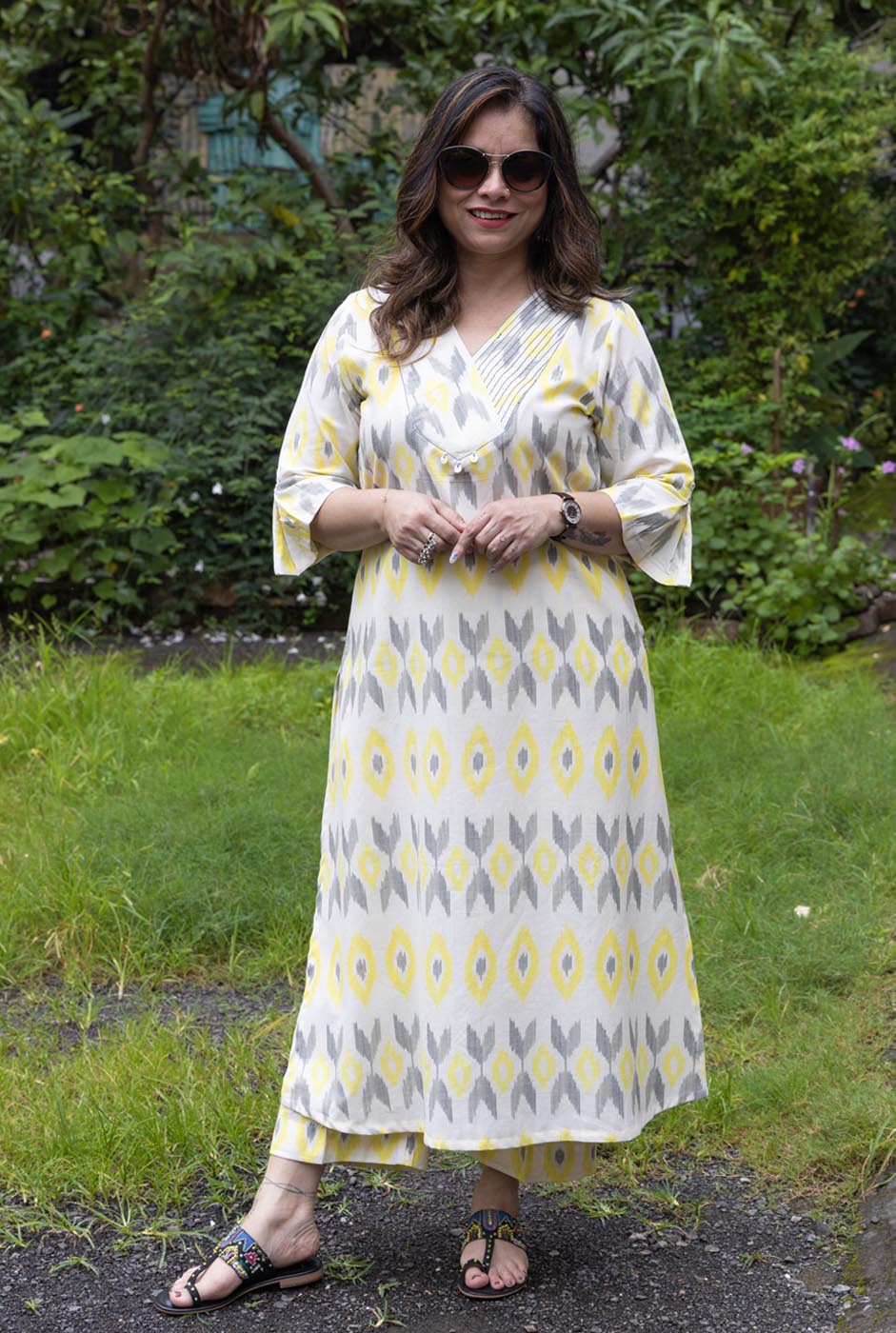 Exclusive Uzbek Ikat Cotton Kurta