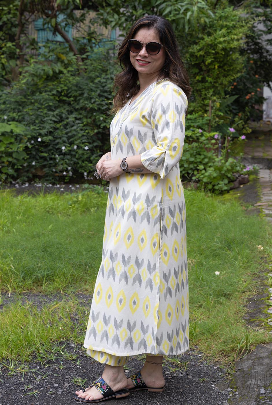 Exclusive Uzbek Ikat Cotton Kurta