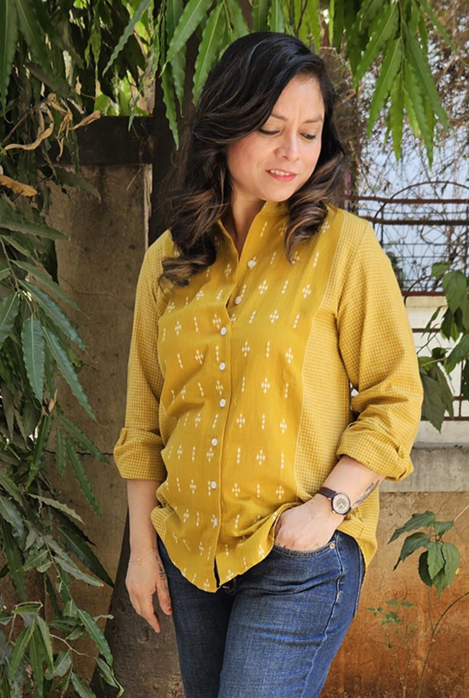 Sunshine Yellow Handloom Shirt