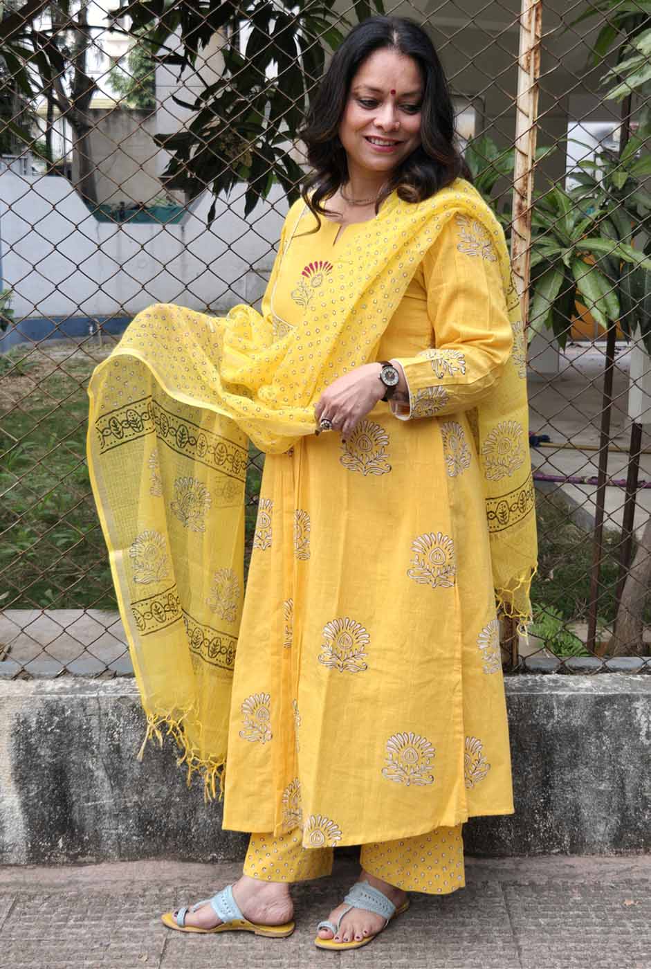 Hand Block Kurta Pant Set