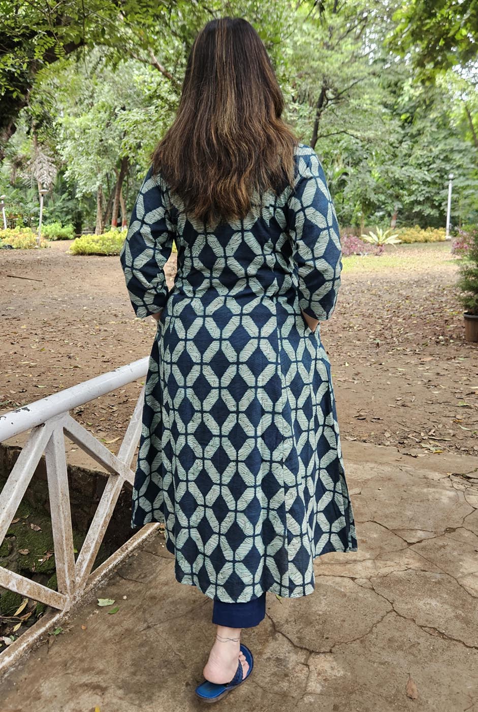 handblock noor Angrakha Kurta