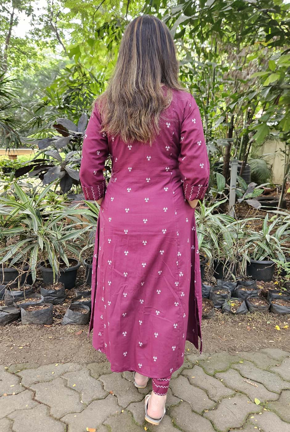 Nazakat Handloom Cotton Kalidar Co-Ord Set