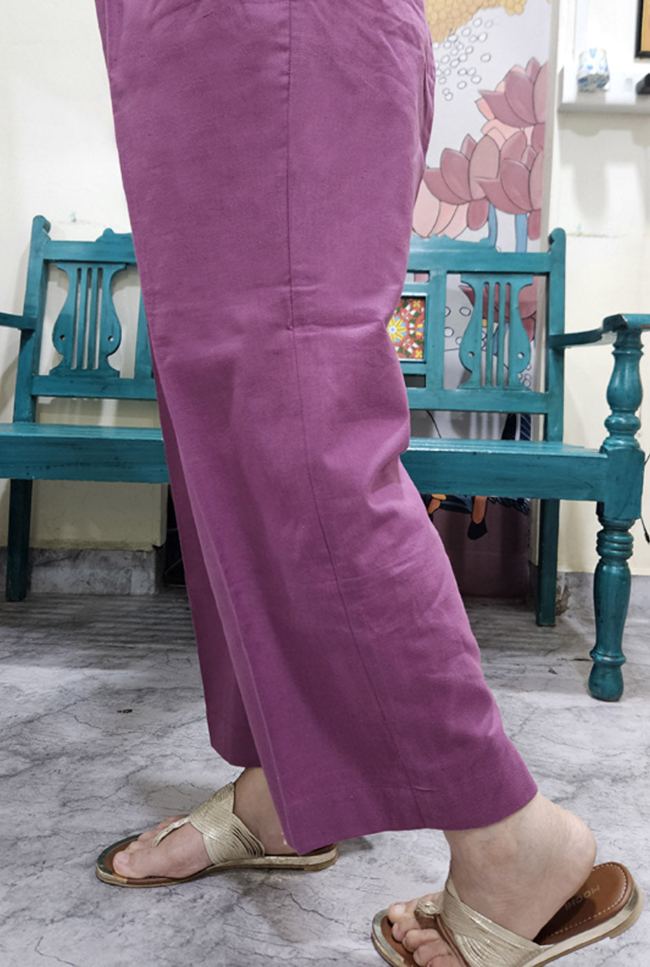 Magenta Handloom Pant