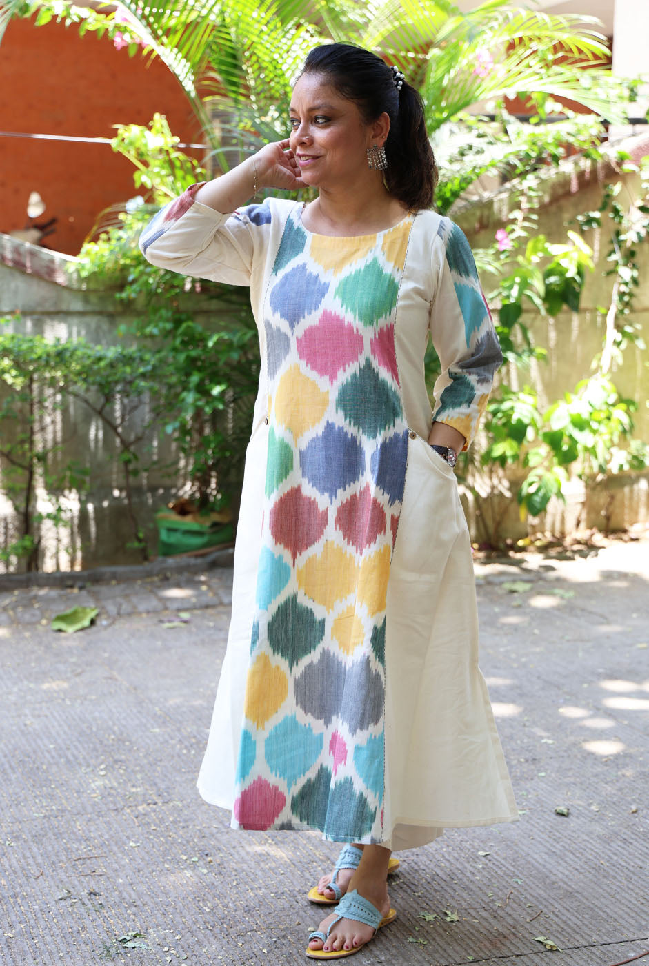 Uzbek Ikat Kurti Come Dress