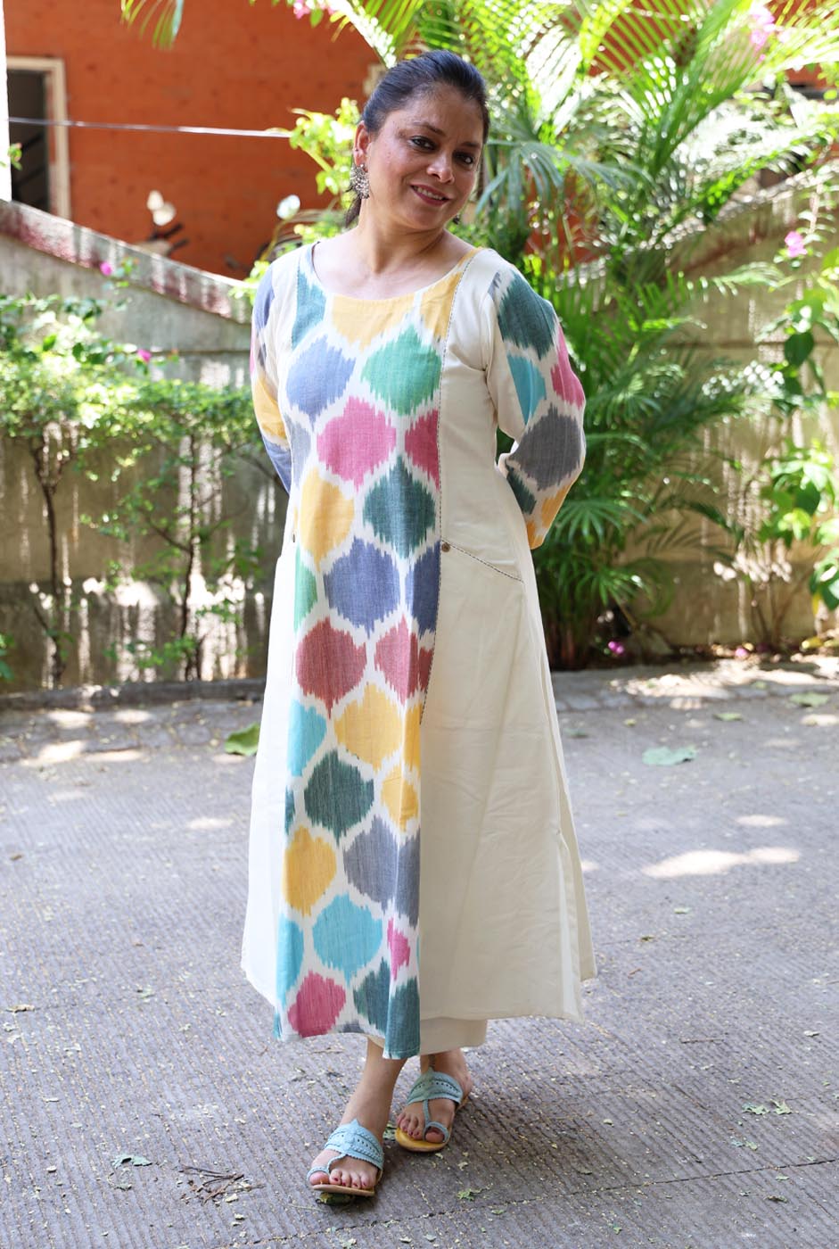 Uzbek Ikat Kurti Come Dress