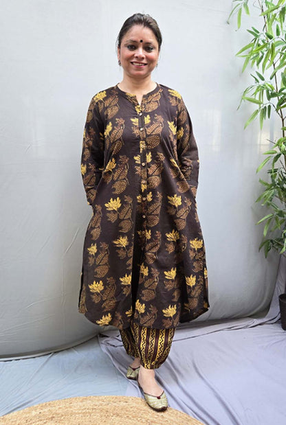 Dhara – Dabu Ajrakh Kurta Pant Set B