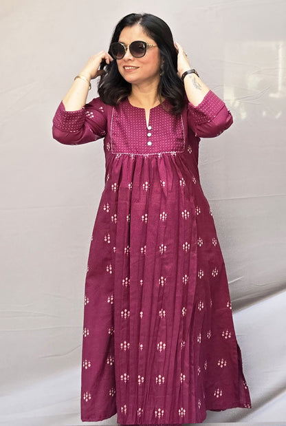 Madhurima Cotton Co-Ord Set with Handwoven Butti
