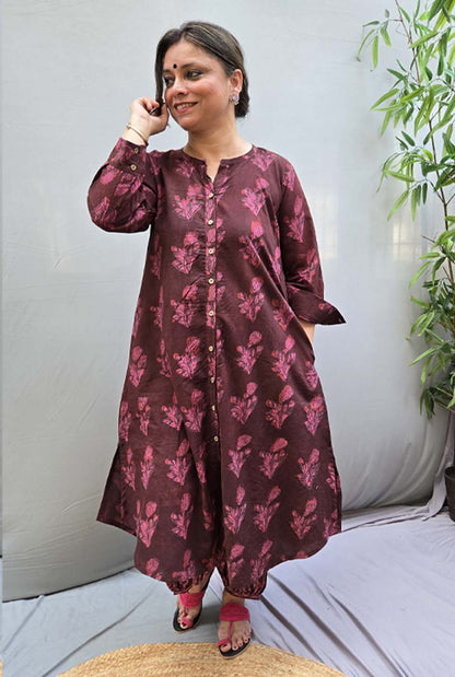 Dhara – Dabu Ajrakh Kurta Pant Set