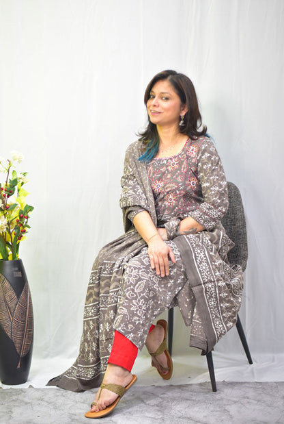 Straight Fit Kurti with Dupatta