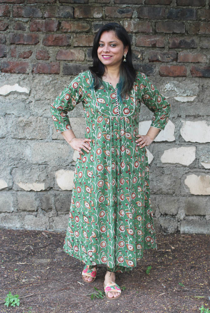 Hand-Block Cotton Kurti Pant Set B