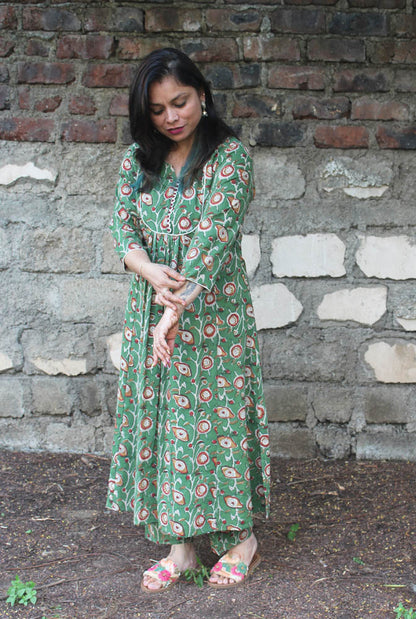 Hand-Block Cotton Kurti Pant Set B