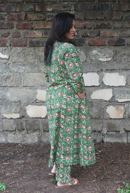Hand-Block Cotton Kurti Pant Set B