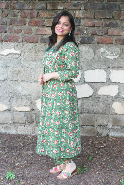Hand-Block Cotton Kurti Pant Set B